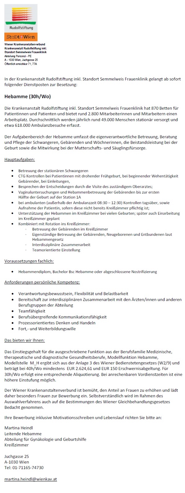 rudolfstiftung20181005 Krankenanstalt Rufolfsstiftung