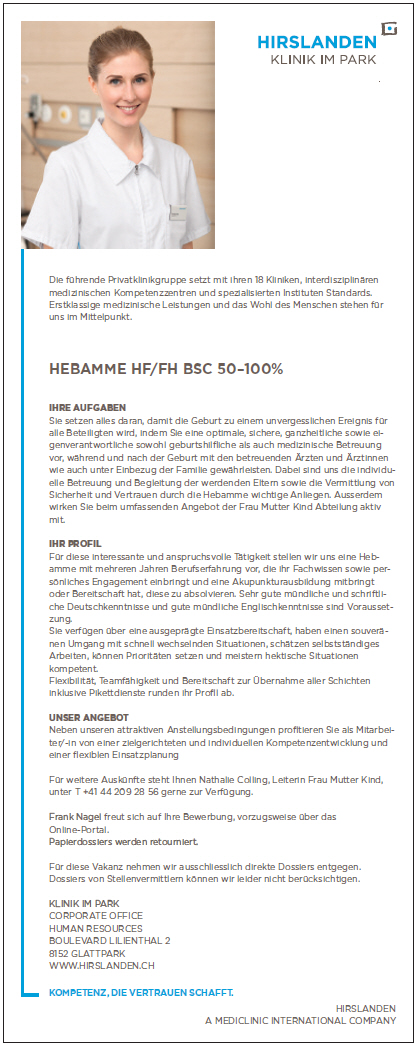 HirslandenCH-20190904-prospectivemedia Hirslanden - Klinik im Park
